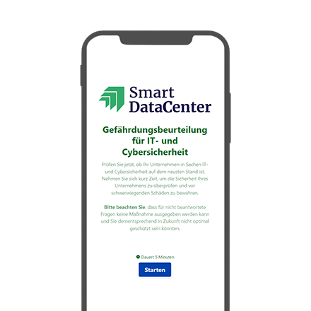 Bei Smart Data Center erhalten Sie die Gefährdungsbeurteilung für IT- und Cybersicherheit